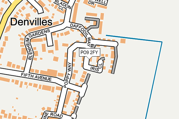 PO9 2FY map - OS OpenMap – Local (Ordnance Survey)