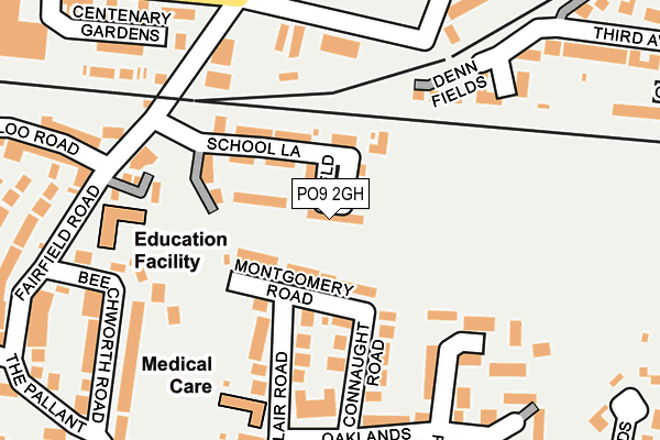 PO9 2GH map - OS OpenMap – Local (Ordnance Survey)