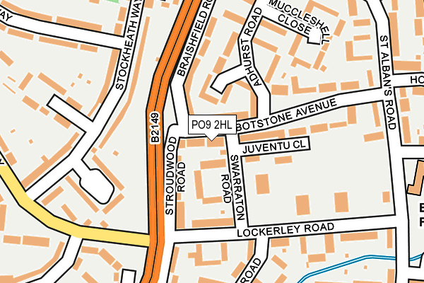 PO9 2HL map - OS OpenMap – Local (Ordnance Survey)