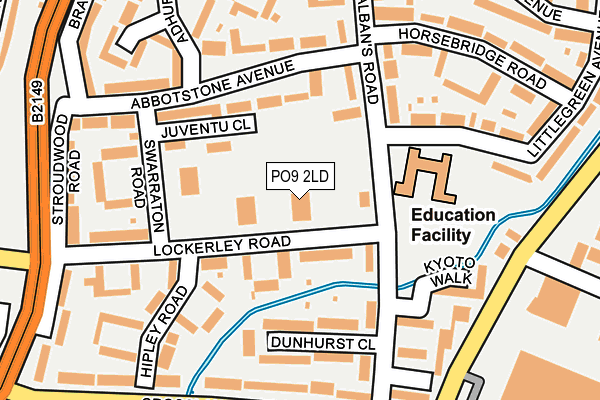 PO9 2LD map - OS OpenMap – Local (Ordnance Survey)