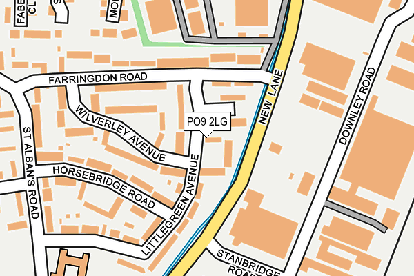 PO9 2LG map - OS OpenMap – Local (Ordnance Survey)