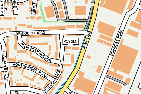 PO9 2LN map - OS OpenMap – Local (Ordnance Survey)