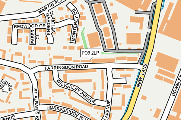 PO9 2LP map - OS OpenMap – Local (Ordnance Survey)