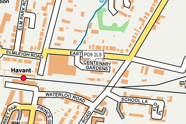 PO9 2LS map - OS OpenMap – Local (Ordnance Survey)
