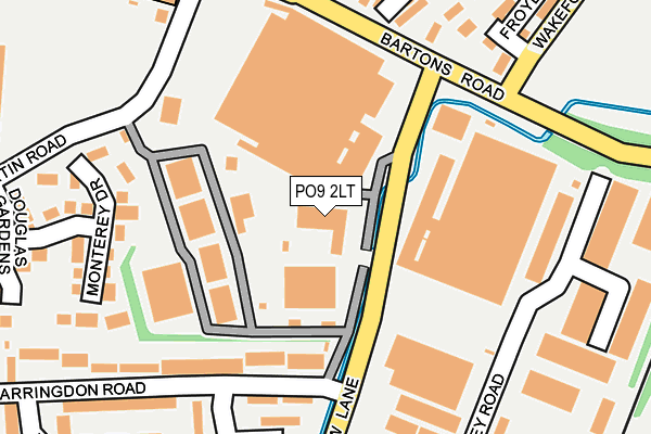 PO9 2LT map - OS OpenMap – Local (Ordnance Survey)