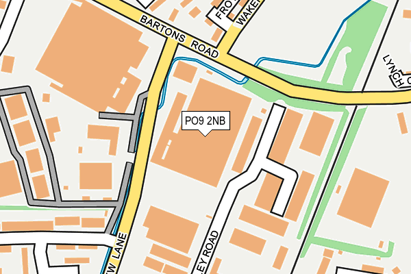 PO9 2NB map - OS OpenMap – Local (Ordnance Survey)