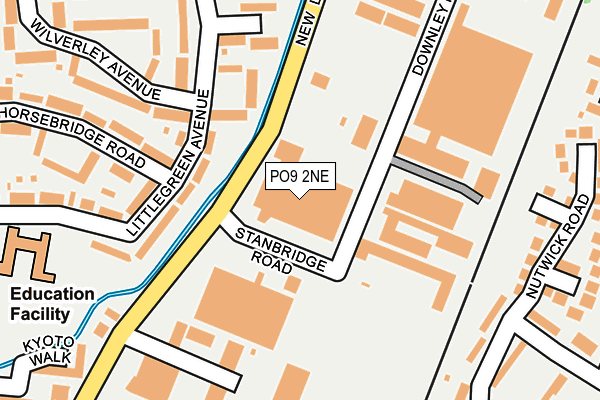 PO9 2NE map - OS OpenMap – Local (Ordnance Survey)