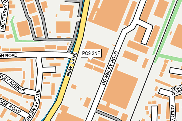 PO9 2NF map - OS OpenMap – Local (Ordnance Survey)