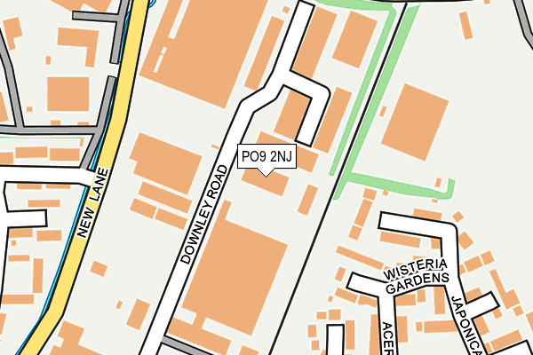 PO9 2NJ map - OS OpenMap – Local (Ordnance Survey)