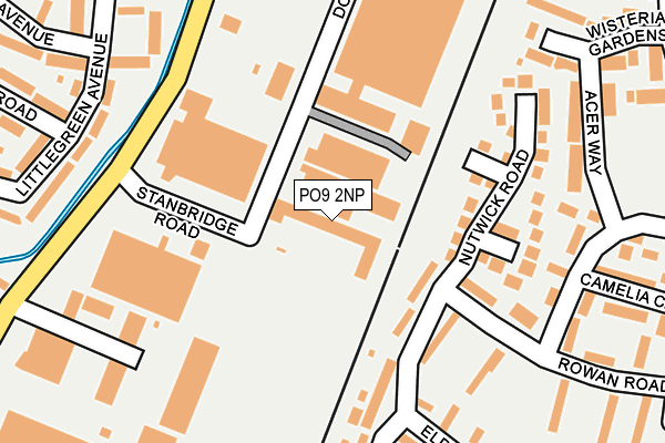 PO9 2NP map - OS OpenMap – Local (Ordnance Survey)