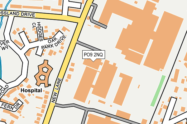 PO9 2NQ map - OS OpenMap – Local (Ordnance Survey)