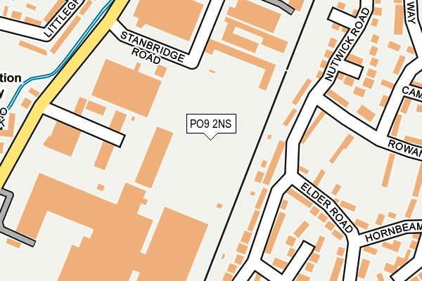 PO9 2NS map - OS OpenMap – Local (Ordnance Survey)