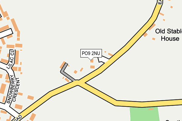 PO9 2NU map - OS OpenMap – Local (Ordnance Survey)