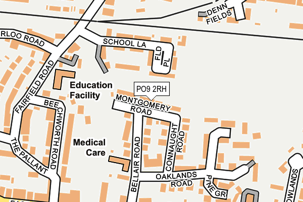 PO9 2RH map - OS OpenMap – Local (Ordnance Survey)