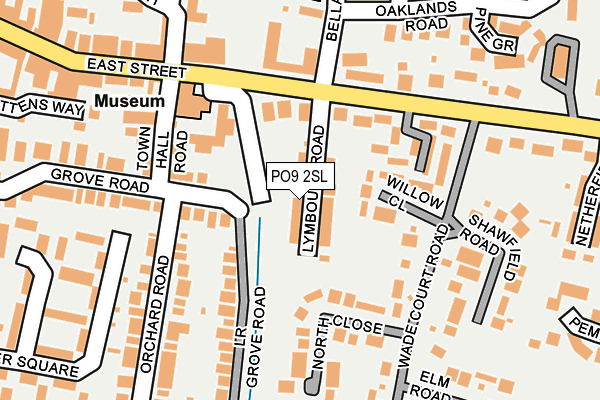 PO9 2SL map - OS OpenMap – Local (Ordnance Survey)