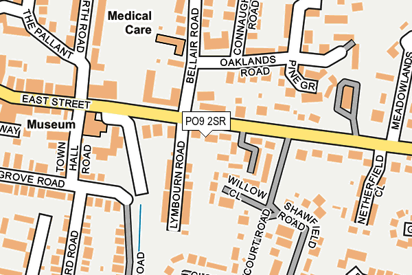 PO9 2SR map - OS OpenMap – Local (Ordnance Survey)