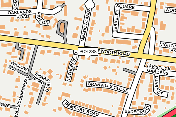 PO9 2SS map - OS OpenMap – Local (Ordnance Survey)