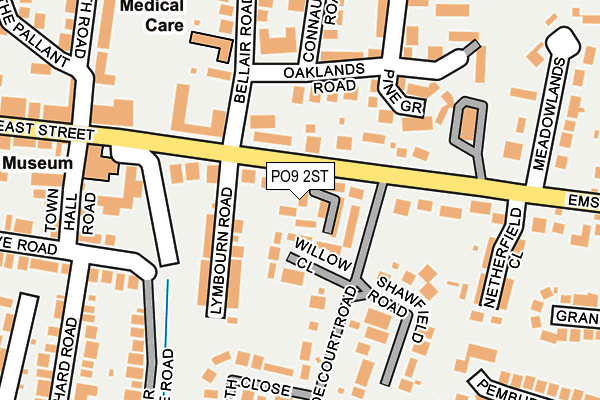 PO9 2ST map - OS OpenMap – Local (Ordnance Survey)