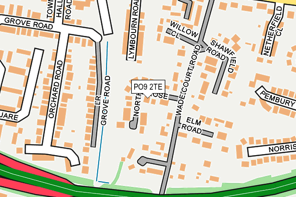 PO9 2TE map - OS OpenMap – Local (Ordnance Survey)