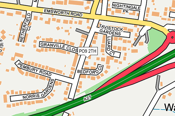 PO9 2TH map - OS OpenMap – Local (Ordnance Survey)