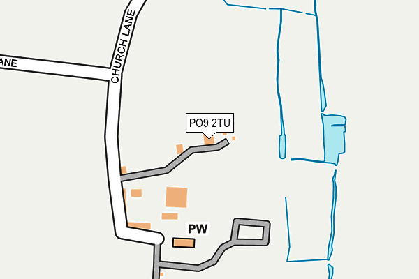 PO9 2TU map - OS OpenMap – Local (Ordnance Survey)