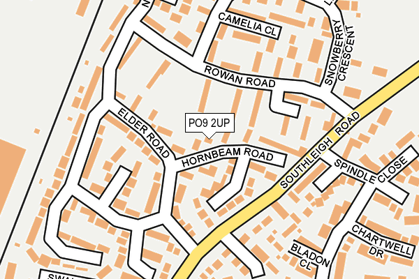 PO9 2UP map - OS OpenMap – Local (Ordnance Survey)
