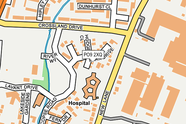 PO9 2XQ map - OS OpenMap – Local (Ordnance Survey)