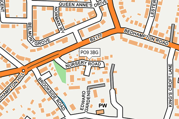 PO9 3BG map - OS OpenMap – Local (Ordnance Survey)