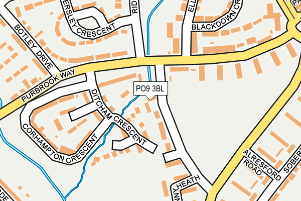 PO9 3BL map - OS OpenMap – Local (Ordnance Survey)