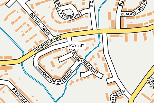 PO9 3BY map - OS OpenMap – Local (Ordnance Survey)