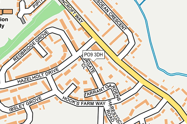 PO9 3DH map - OS OpenMap – Local (Ordnance Survey)