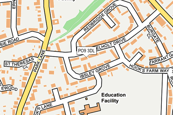 PO9 3DL map - OS OpenMap – Local (Ordnance Survey)