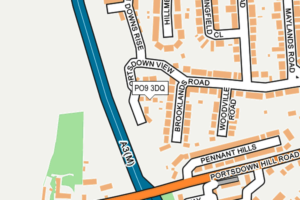 PO9 3DQ map - OS OpenMap – Local (Ordnance Survey)