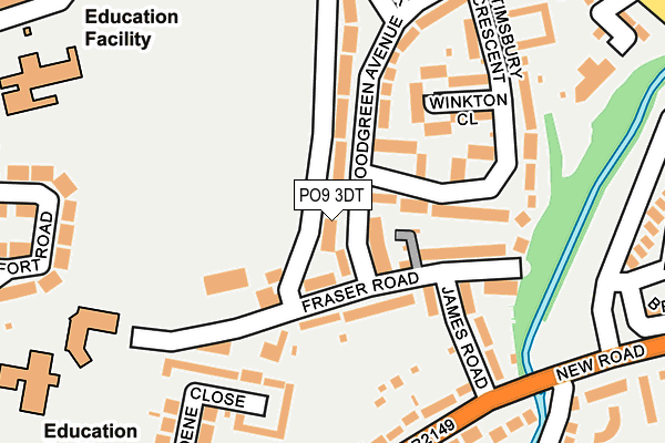 PO9 3DT map - OS OpenMap – Local (Ordnance Survey)