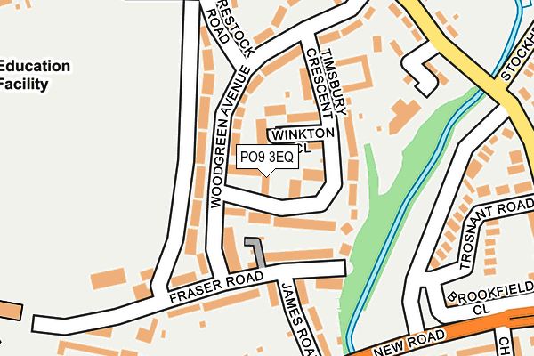 PO9 3EQ map - OS OpenMap – Local (Ordnance Survey)