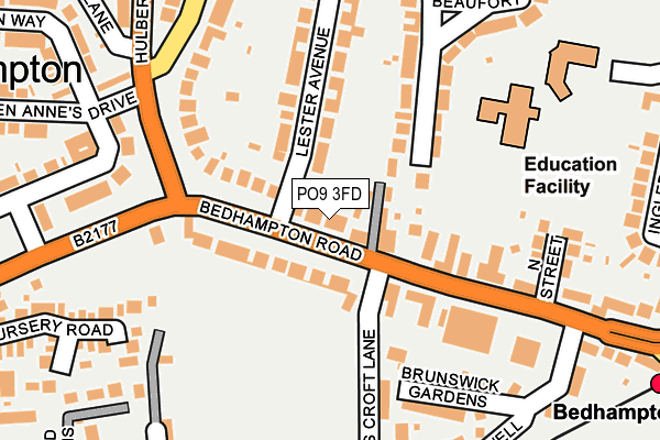 PO9 3FD map - OS OpenMap – Local (Ordnance Survey)