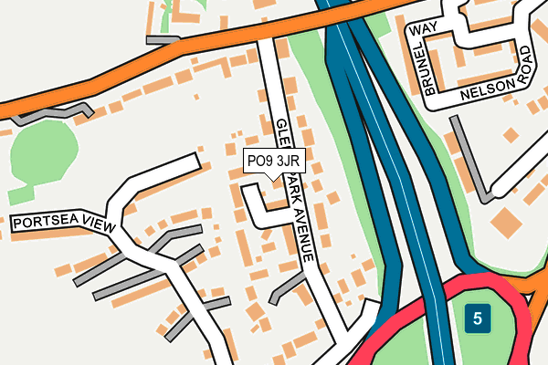 PO9 3JR map - OS OpenMap – Local (Ordnance Survey)