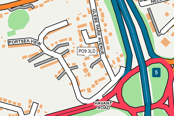 PO9 3LD map - OS OpenMap – Local (Ordnance Survey)
