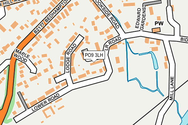 PO9 3LH map - OS OpenMap – Local (Ordnance Survey)