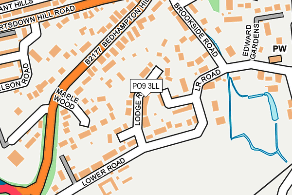 PO9 3LL map - OS OpenMap – Local (Ordnance Survey)