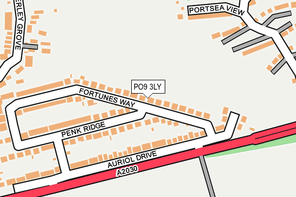 PO9 3LY map - OS OpenMap – Local (Ordnance Survey)
