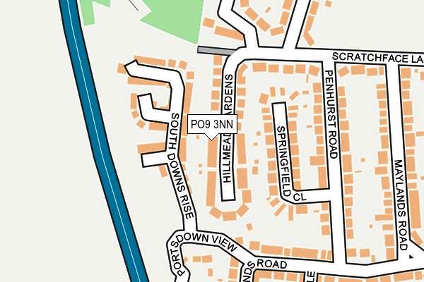 PO9 3NN map - OS OpenMap – Local (Ordnance Survey)