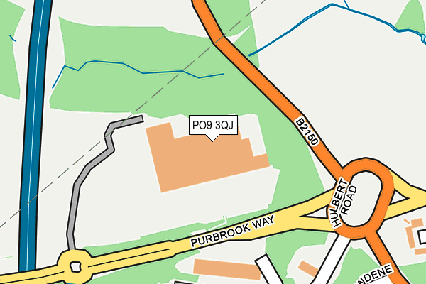 PO9 3QJ map - OS OpenMap – Local (Ordnance Survey)