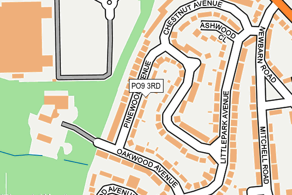 PO9 3RD map - OS OpenMap – Local (Ordnance Survey)