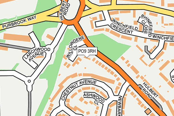 PO9 3RH map - OS OpenMap – Local (Ordnance Survey)