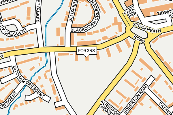 PO9 3RS map - OS OpenMap – Local (Ordnance Survey)