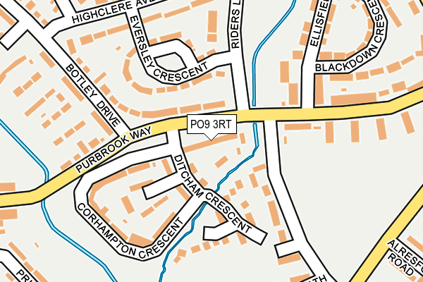 PO9 3RT map - OS OpenMap – Local (Ordnance Survey)