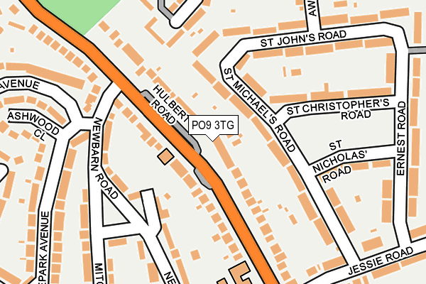 PO9 3TG map - OS OpenMap – Local (Ordnance Survey)