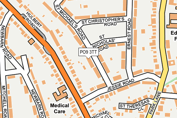 PO9 3TT map - OS OpenMap – Local (Ordnance Survey)