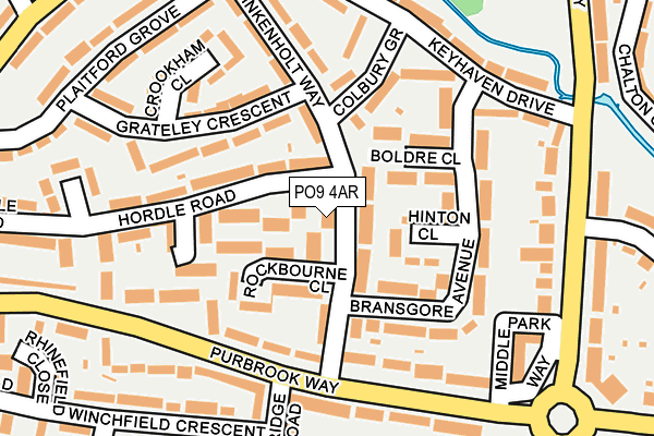 PO9 4AR map - OS OpenMap – Local (Ordnance Survey)